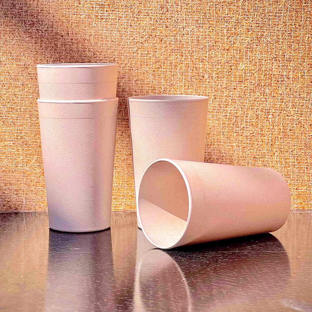 Nature's Bounty Organic Bamboo Glasses Set Of 4 Pearl Green