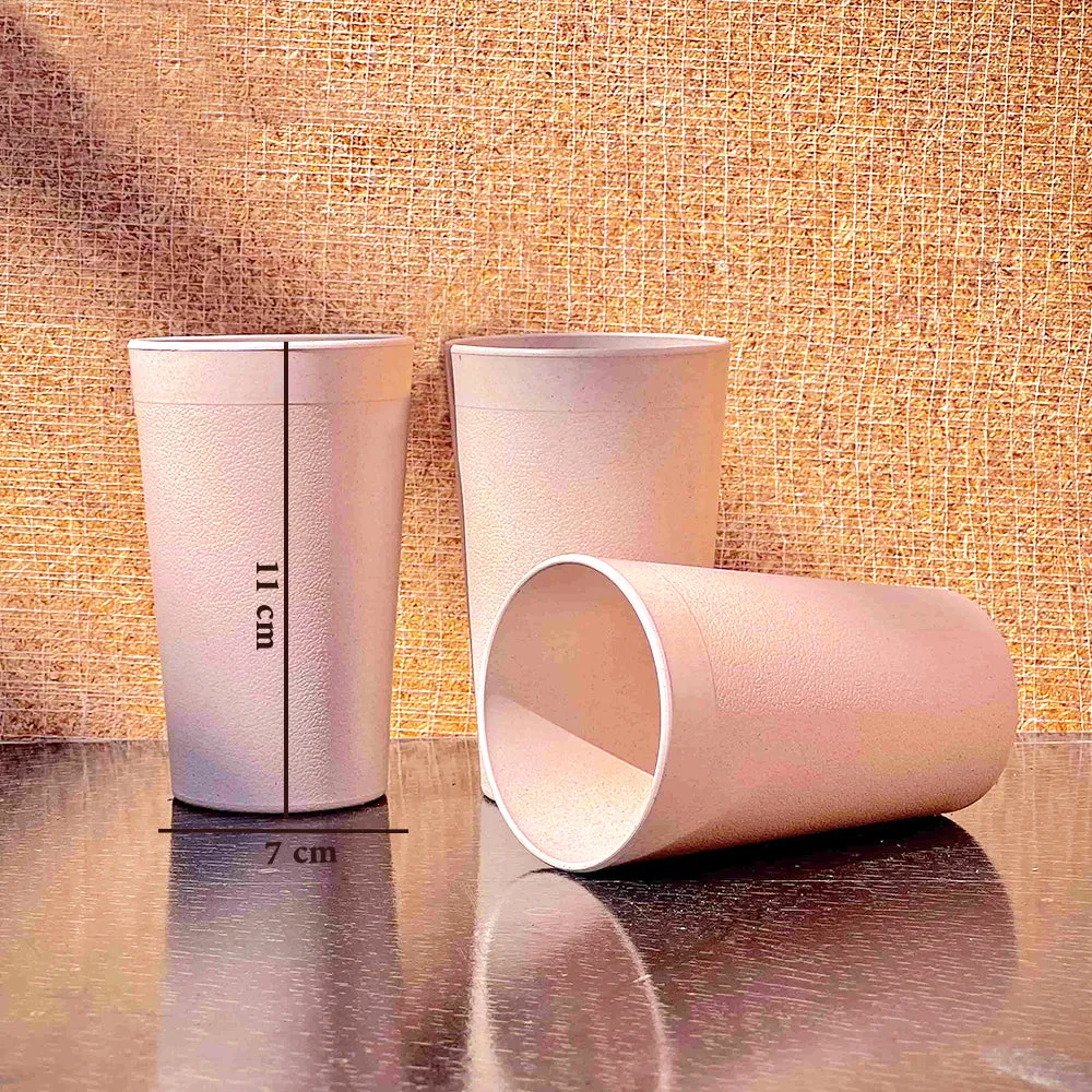 Nature's Bounty Organic Bamboo Glasses Set Of 4 Pearl Green