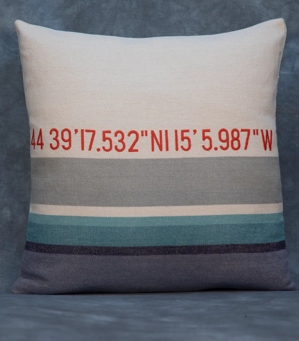 Nautical 44 Latitude Cushion Cover