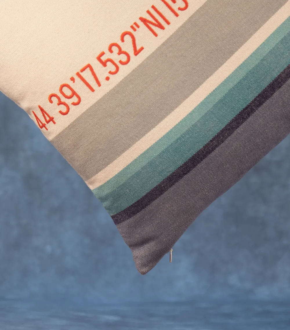 Nautical 44 Latitude Cushion Cover