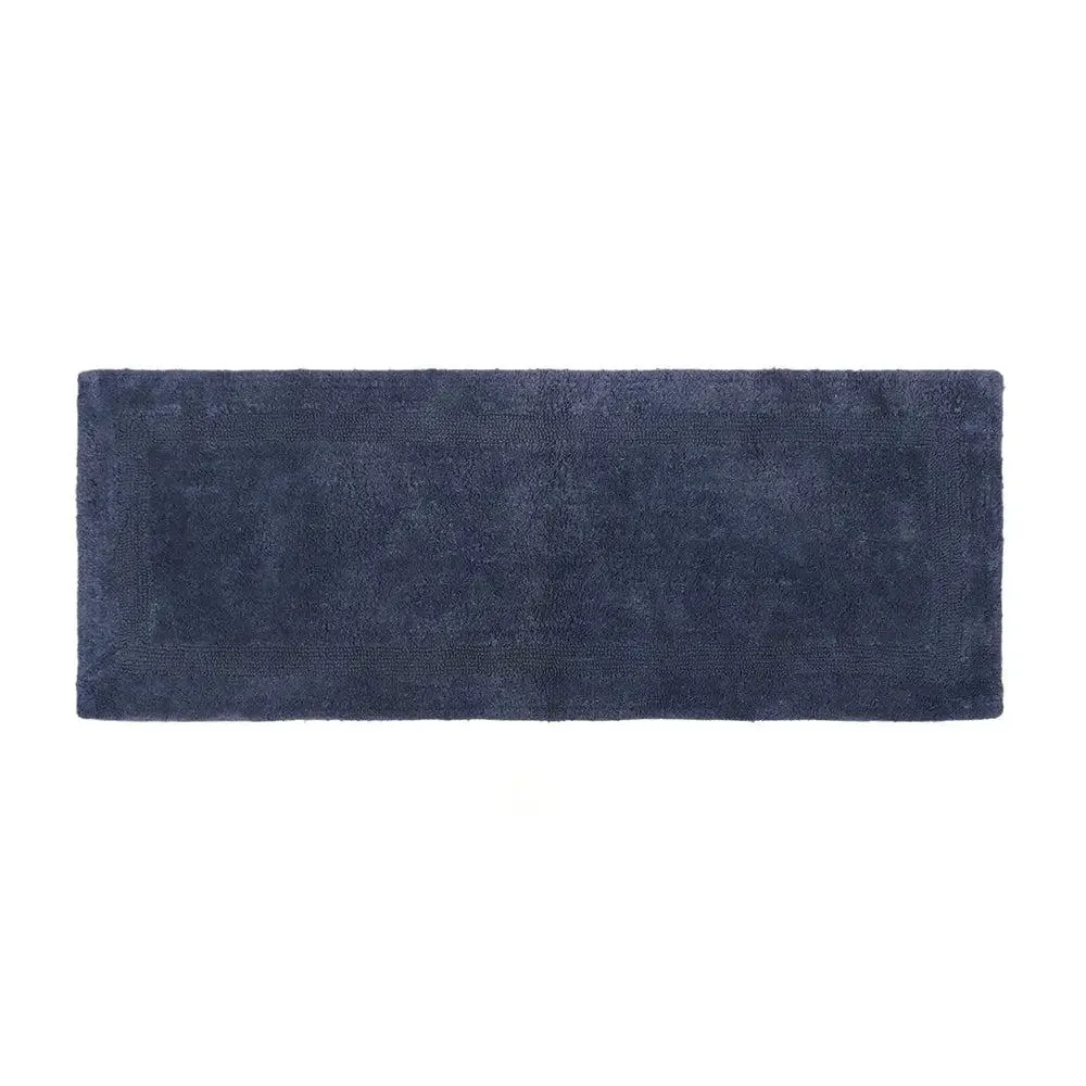 Navy Blue Designer Cotton Bath Runner (55x150) cm