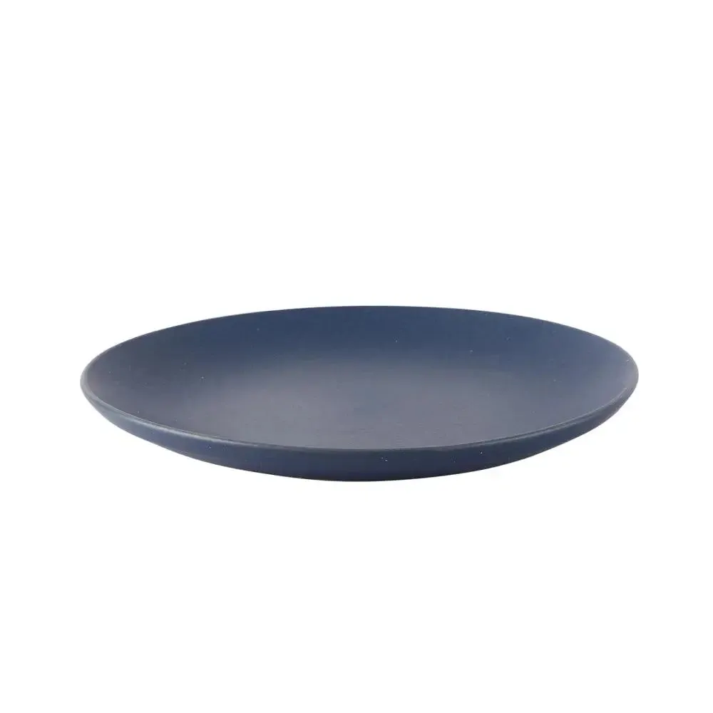 Navy Blue Handpainted Ceramic Quarter Plates Set Of 4