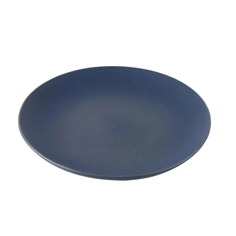 Navy Blue Handpainted Ceramic Quarter Plates Set Of 4