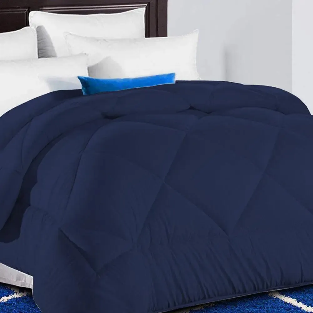 Navy Blue Quilted Double Bed Comforter