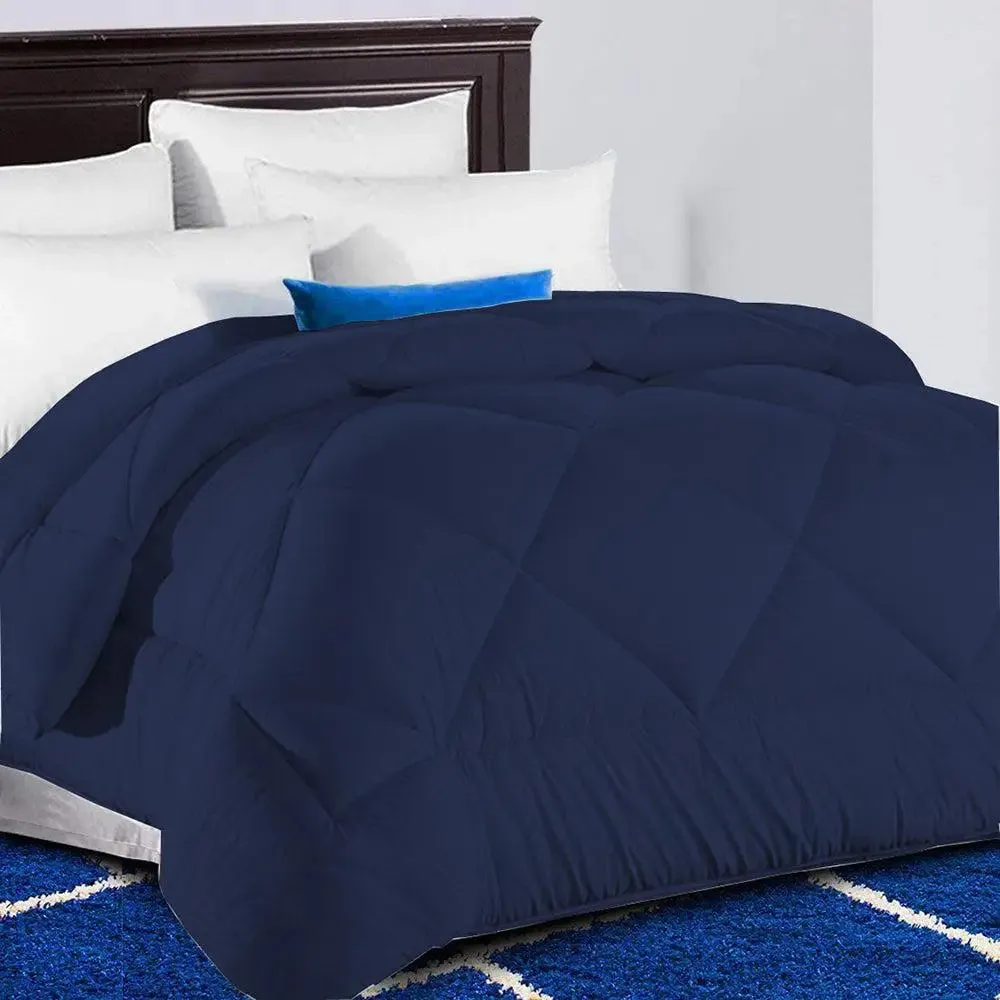 Navy Blue Quilted Double Bed Comforter