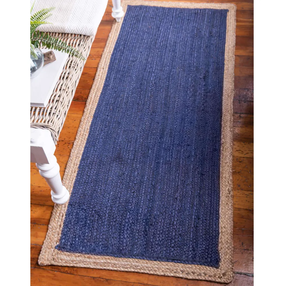 Navy Blue Tint Classic Jute Rug S (4*6ft)