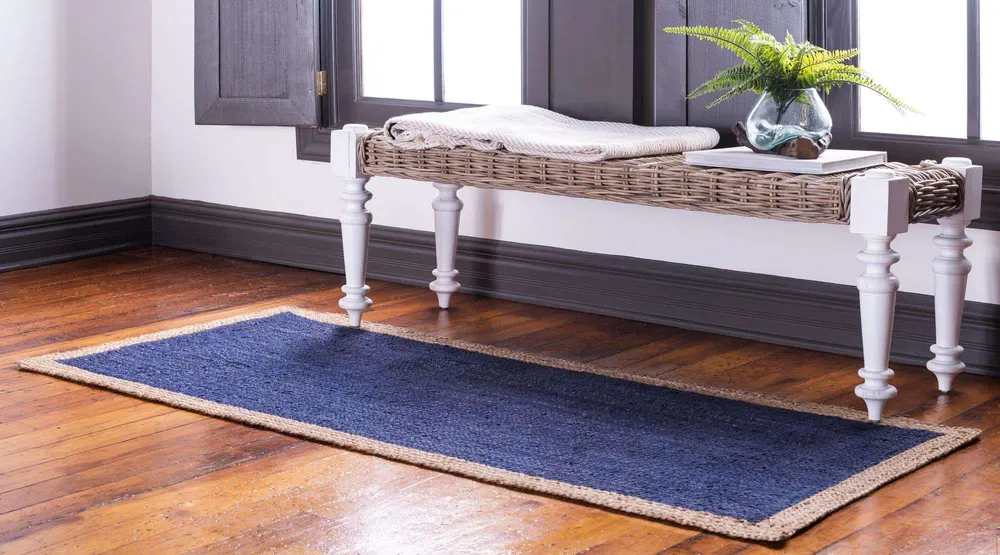 Navy Blue Tint Classic Jute Rug S (4*6ft)