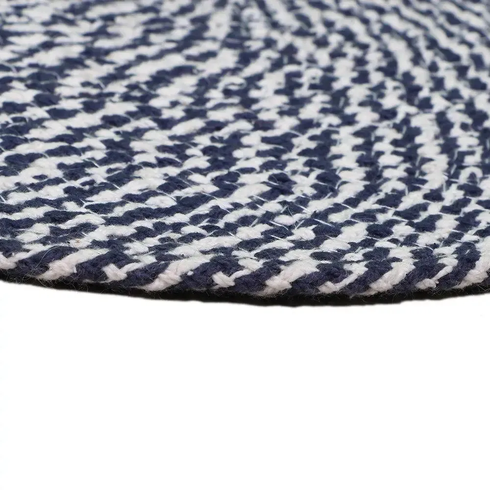 Navy Soft Cotton Round Placemat Set Of 2