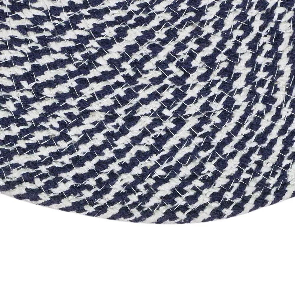 Navy Soft Cotton Round Placemat Set Of 2