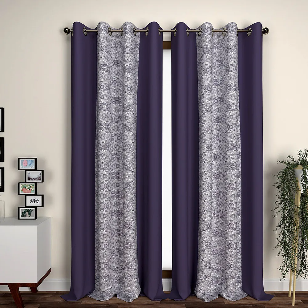 Neat Floral Aesthetics Layered Window Curtain