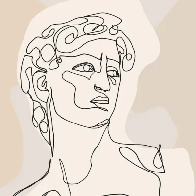 WallMantra Neoclassical Portrait Premium Quality Wallpaper