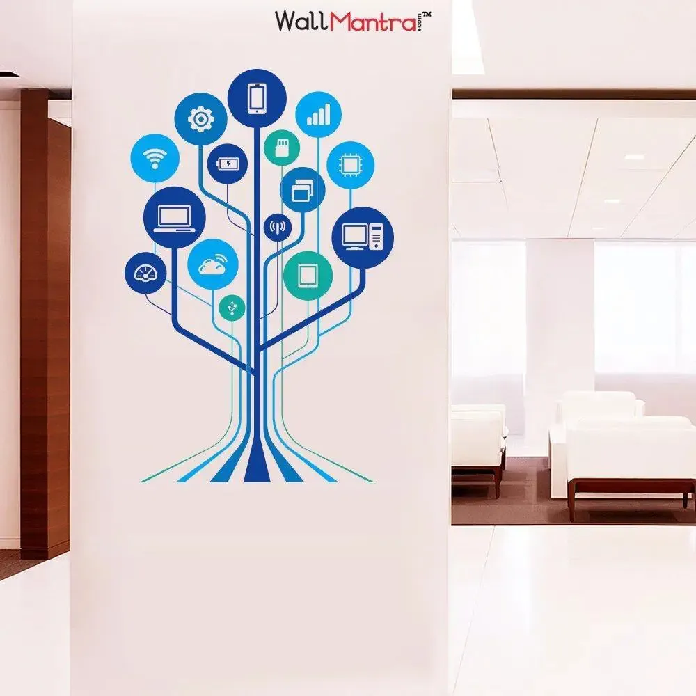New Trend Technology Tech Wall Sticker For Office 68 x 106 cm