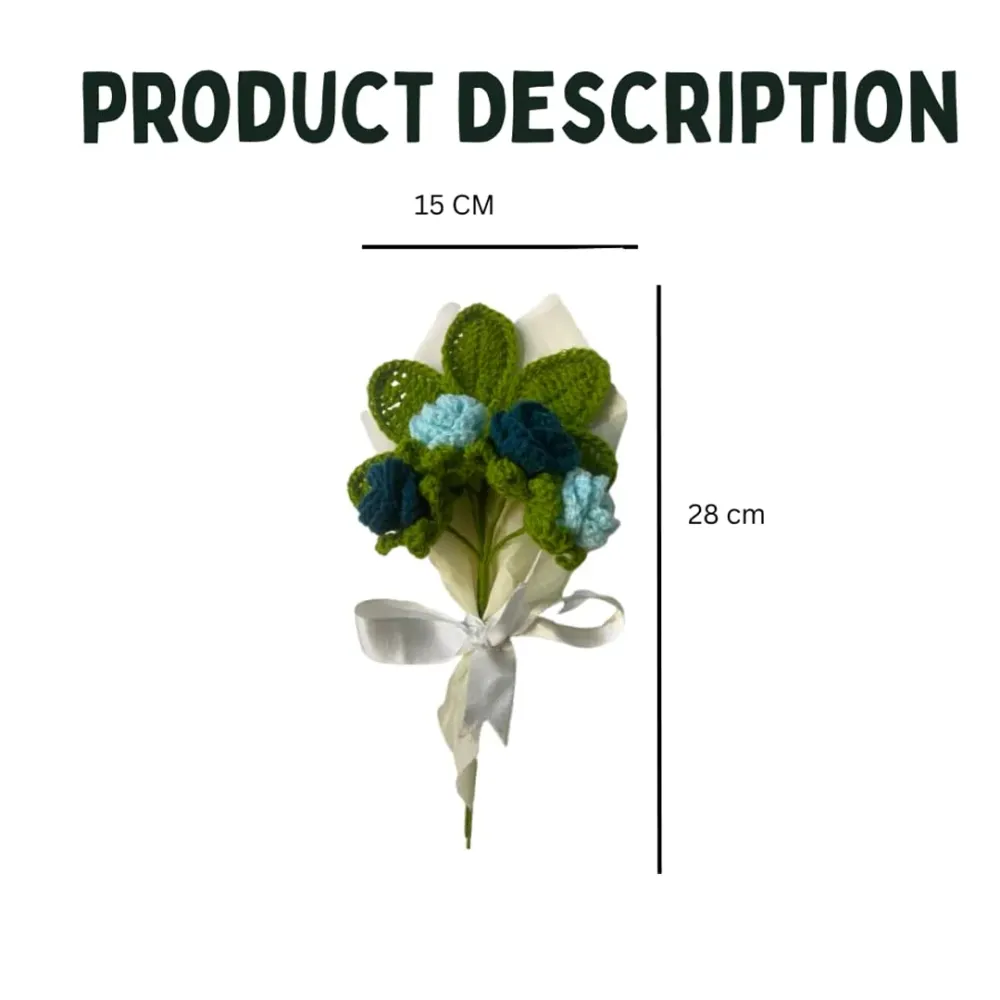 WallMantra Ocean Hue Crochet Bouquet 