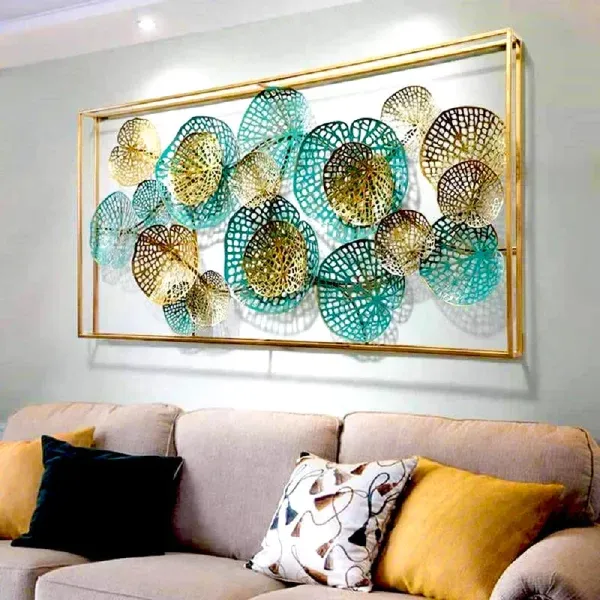 Optimum Wall Coverage Abstract Framed Metal Wall Art