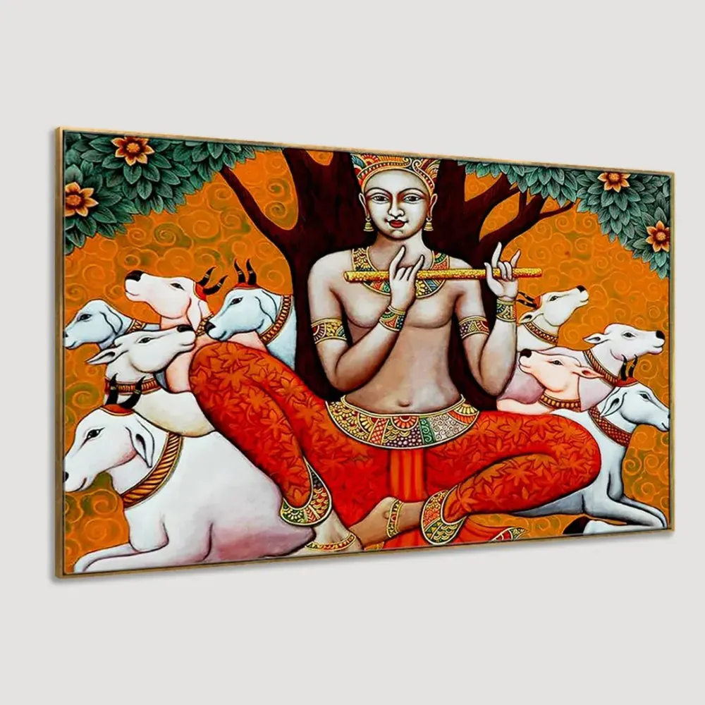 Param Yogi Krishna Spiritual Canvas Painting With Frame