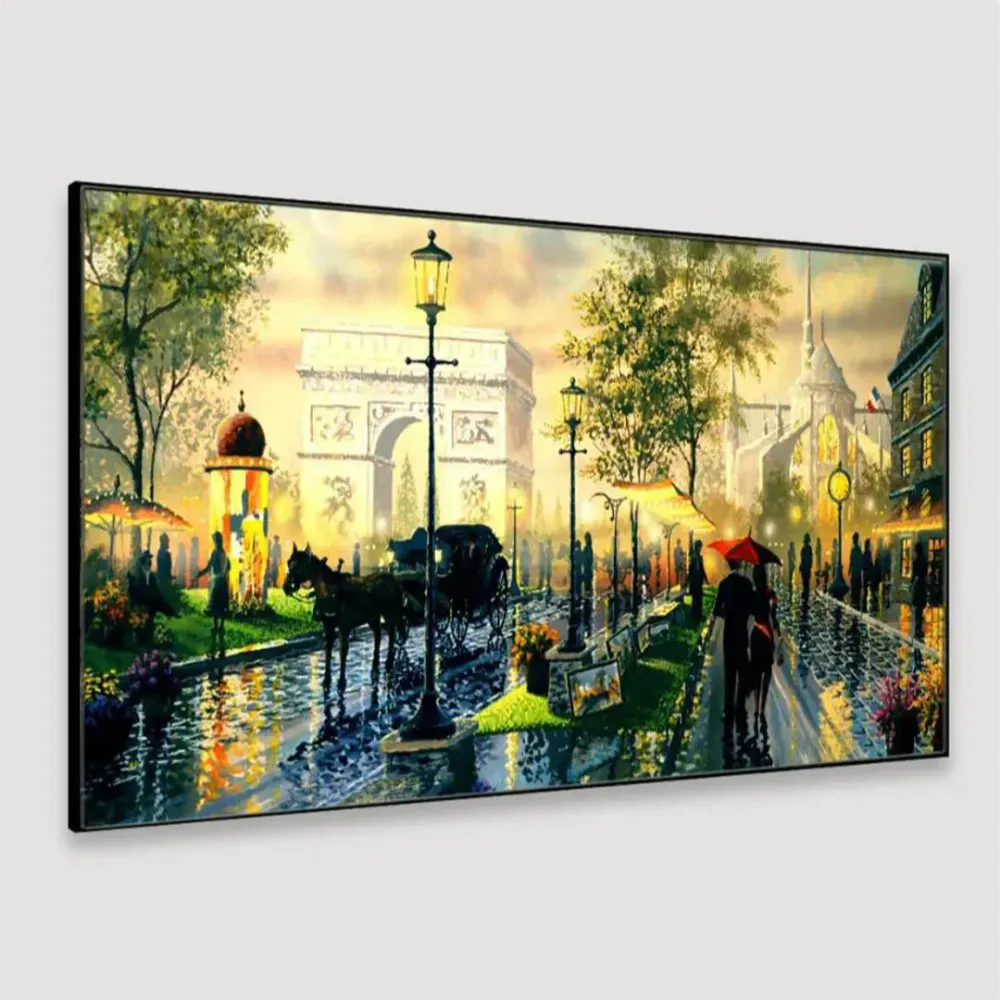 Paris Walking Streets Big Framed Wall Art Set of 2