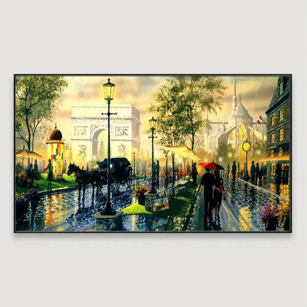 Paris Walking Streets Big Framed Wall Art Set of 2