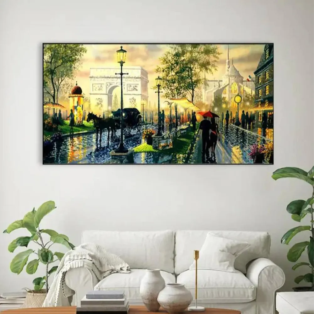 Paris Walking Streets Big Framed Wall Art Set of 2