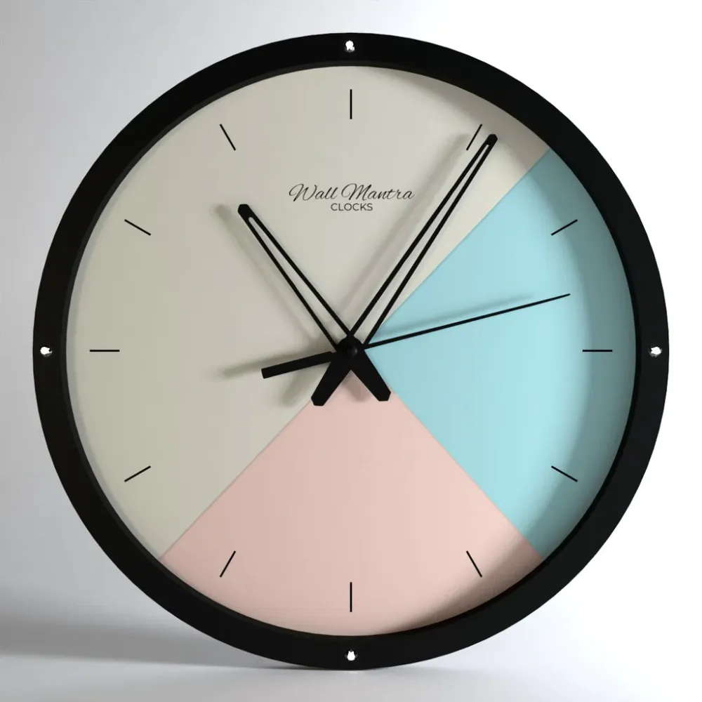 Pastel Mosaic Big Designer Wall Clock
