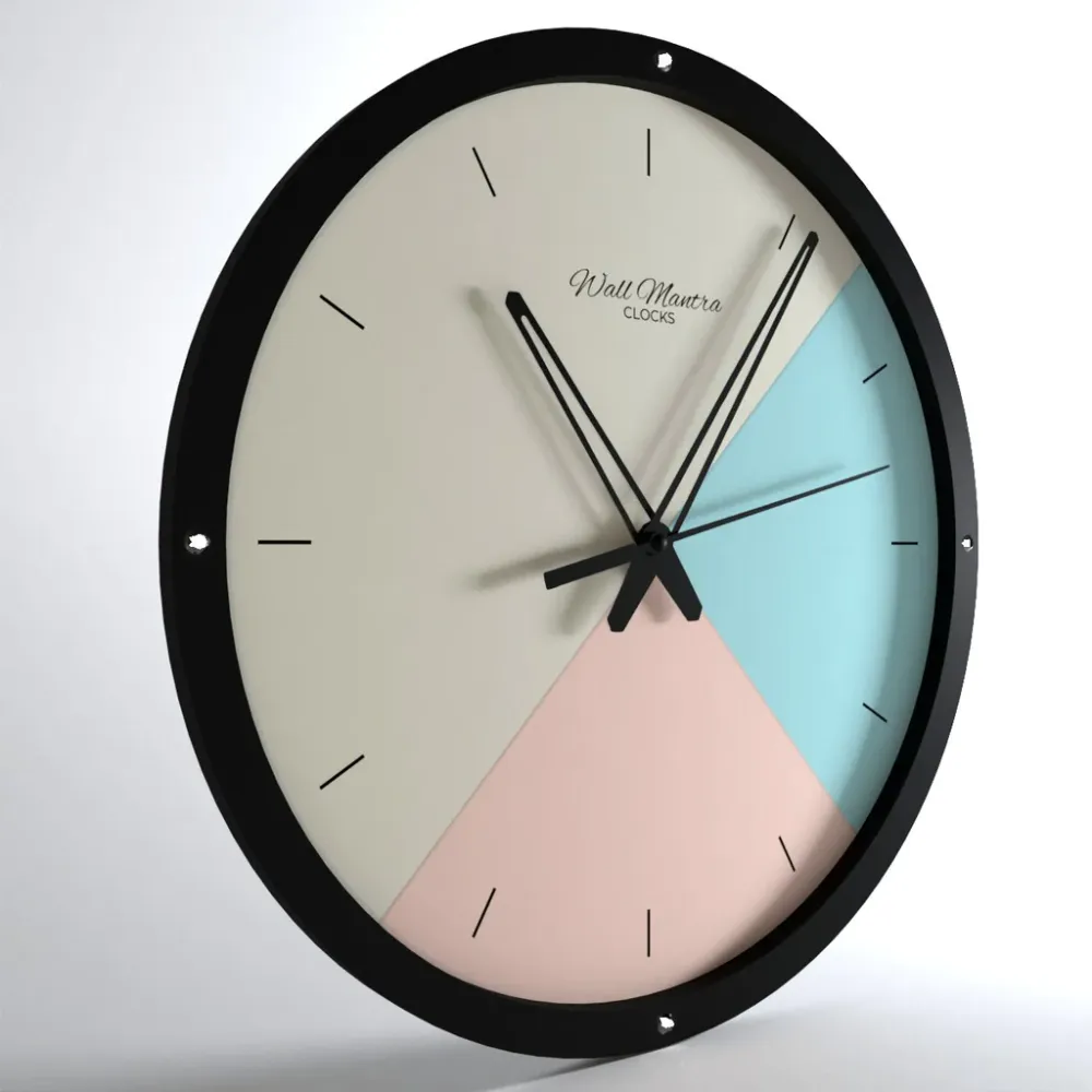 Pastel Mosaic Big Designer Wall Clock