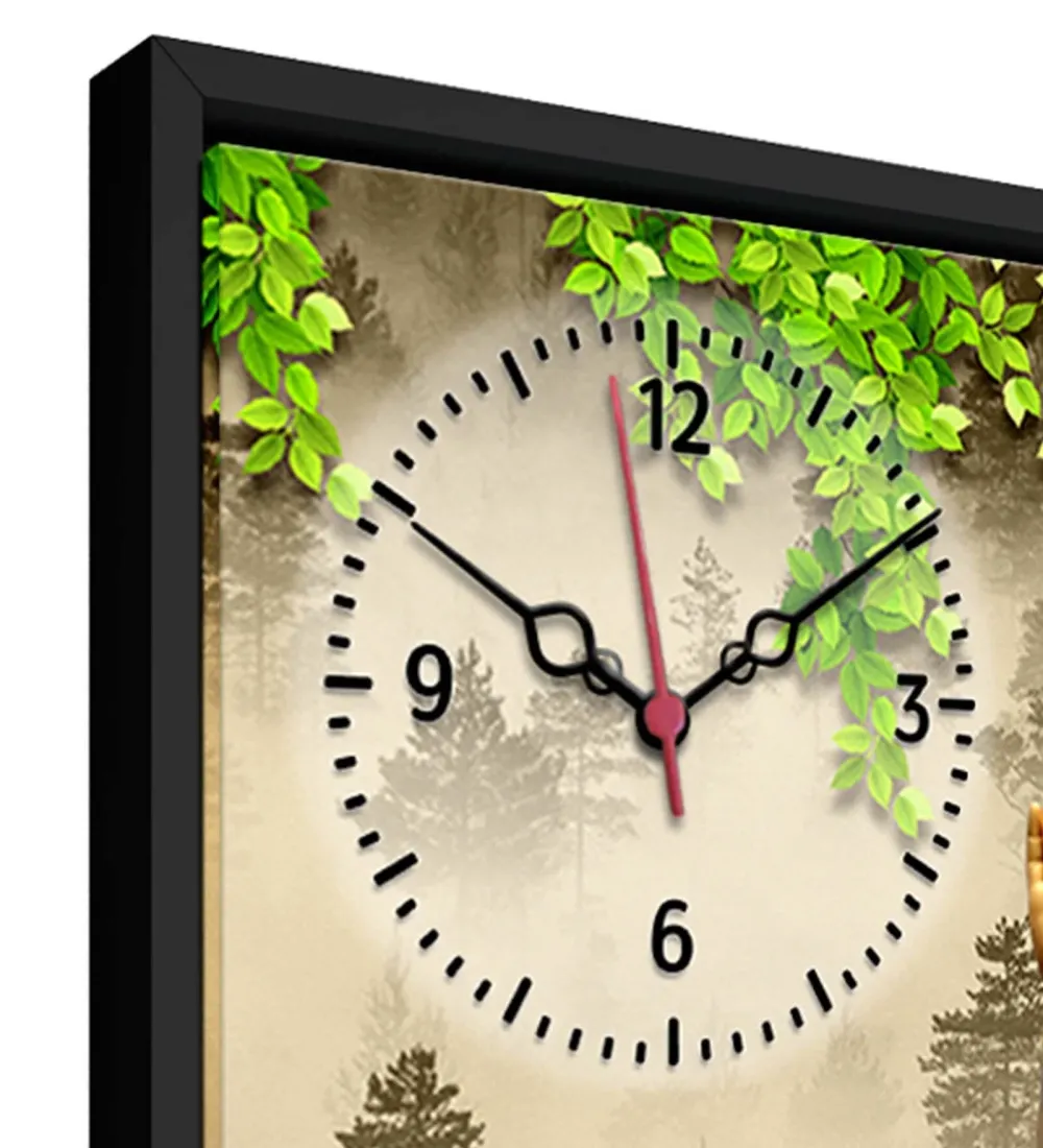 Peaceful Buddha Spiritual Wall Clock With Floating Frame