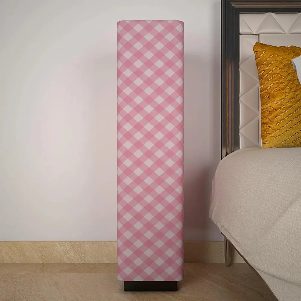 Pink Checks Warm Rectangle Floor Lamp