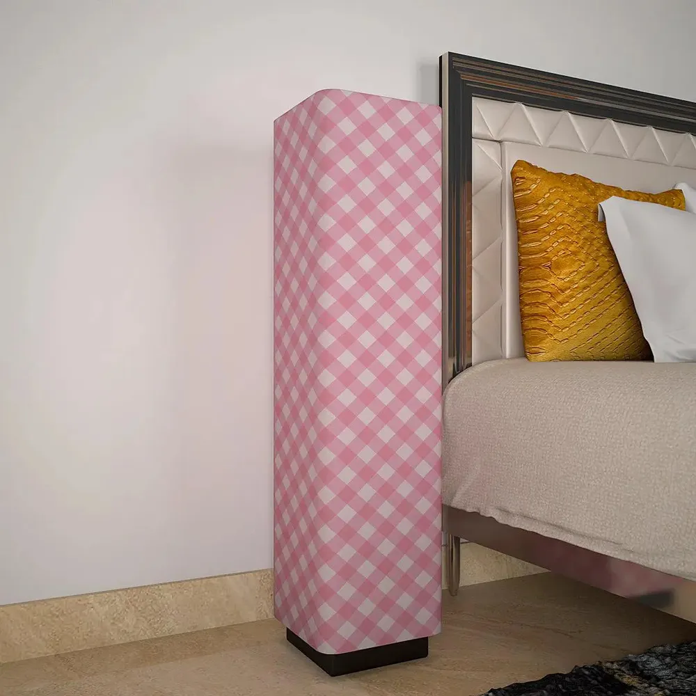 Pink Checks Warm Rectangle Floor Lamp