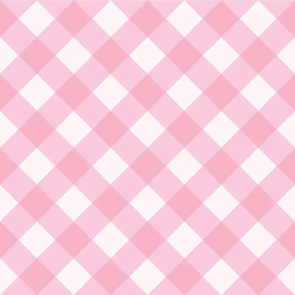 Pink Checks Warm Round Floor Lamp