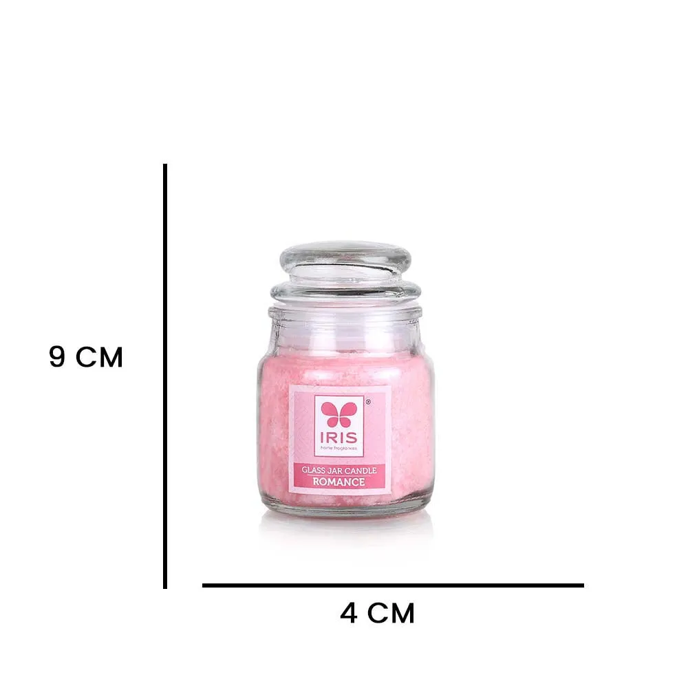 Pink Coloured Premium Floral Notes Glass Jar Candle