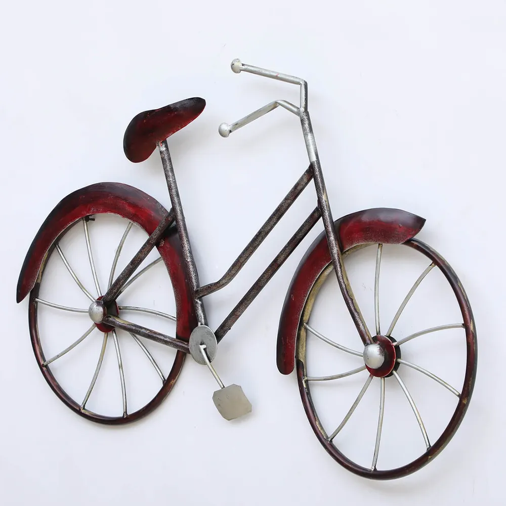 Pink Crafted Atlas Cycle Metal Wall Art