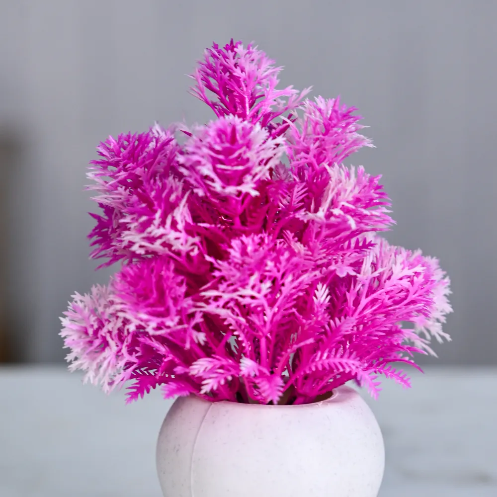Pink Fancy Artificial Flower Bouquet With Pot