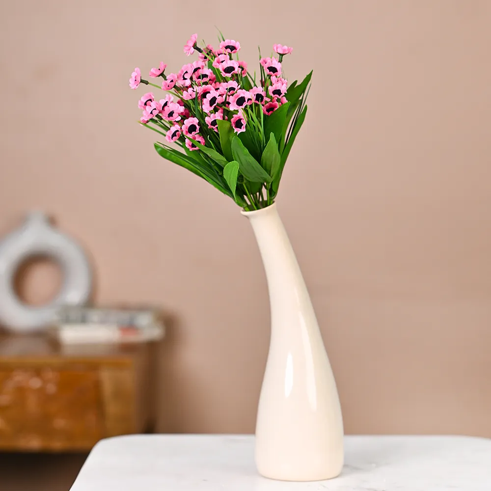 Pink Goldstrum Artificial Flower Strands Set Of 2