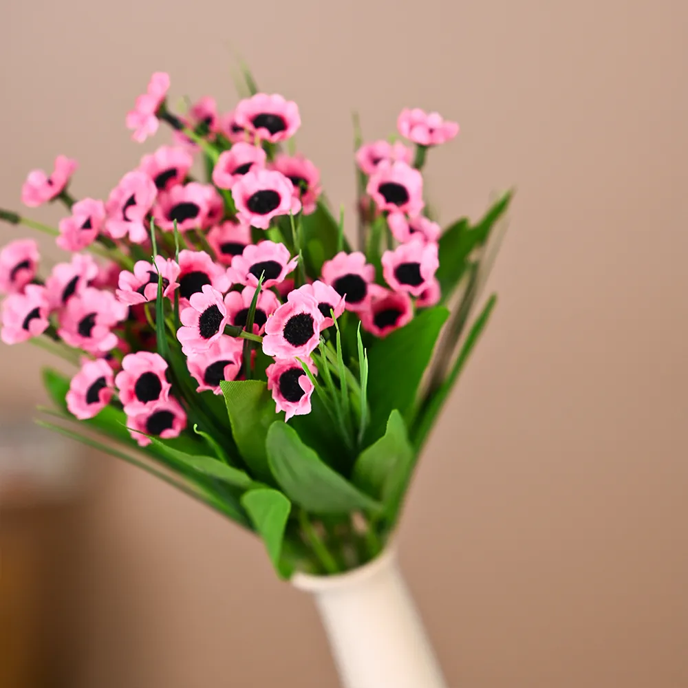 Pink Goldstrum Artificial Flower Strands Set Of 2