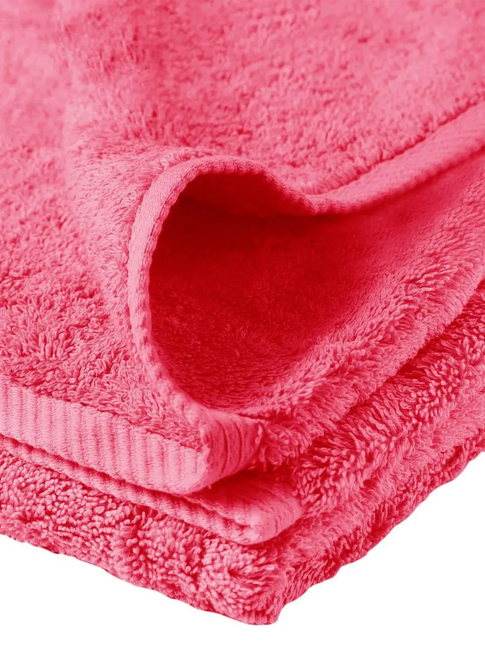 Pink Hand Towels with Track Border by Lushomes (Pack of 6)