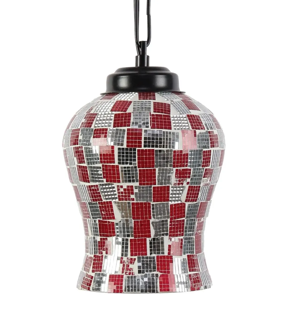 Pink Hue Mosaic Pattern Hanging Light