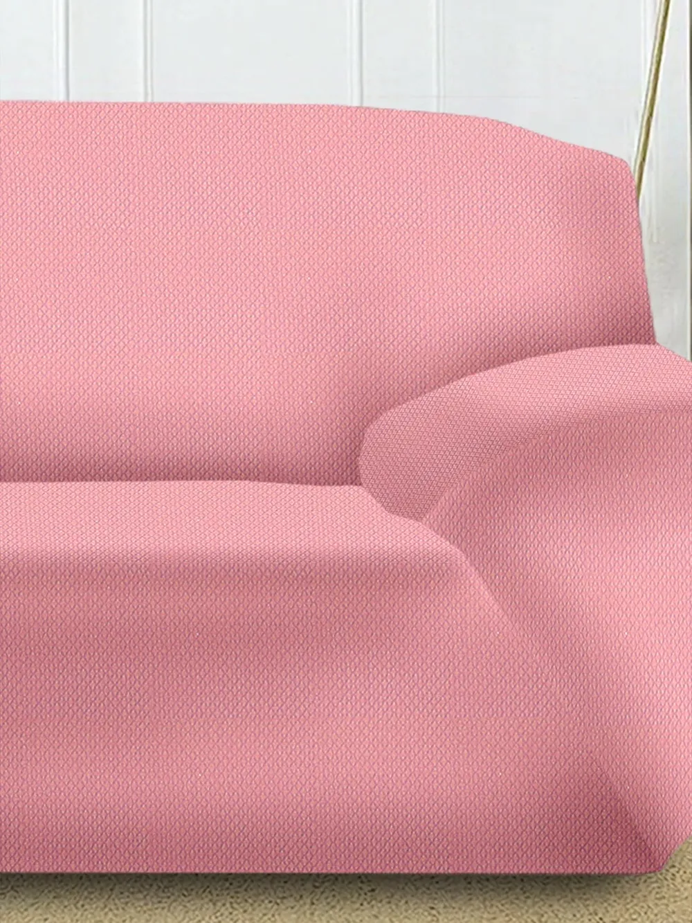 Pink Jacquard Sofa Cover Pack of 1 One Seater Sofa Slipcover