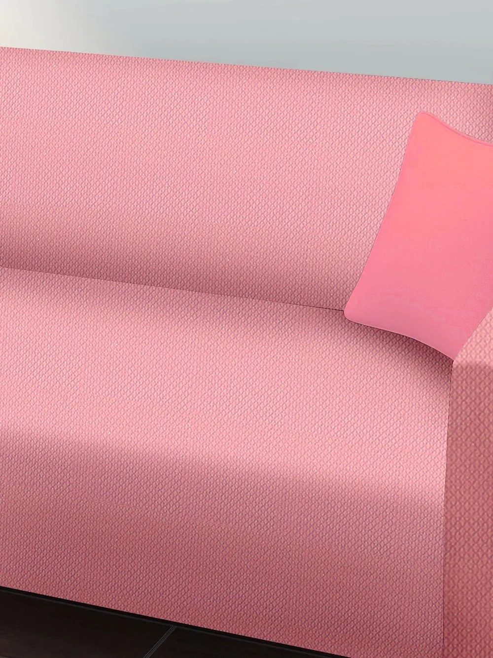 Pink Jacquard Sofa Cover Pack of 1 One Seater Sofa Slipcover