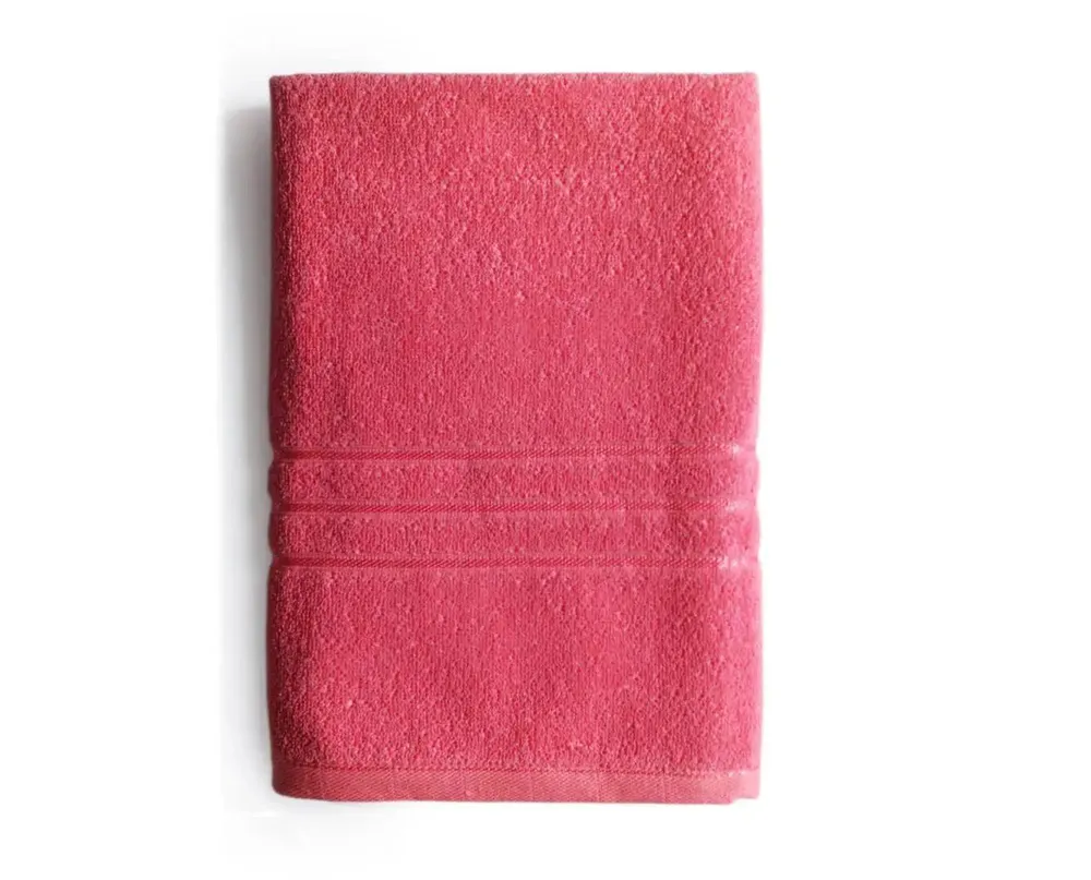 Pink Large Terry Bath Towel for Men, Women & Kids by Lushomes (1 piece)