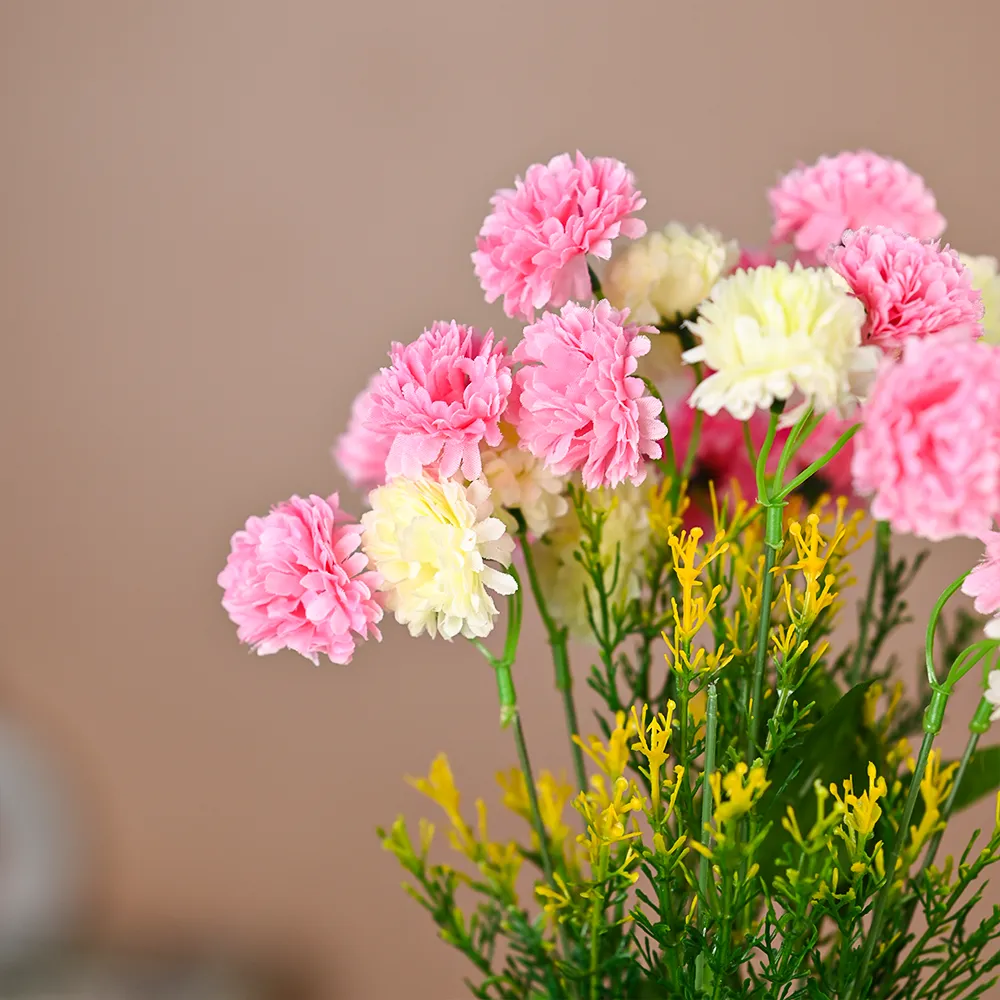 Pink & Light Yellow Bunch Of Artificial Daisy