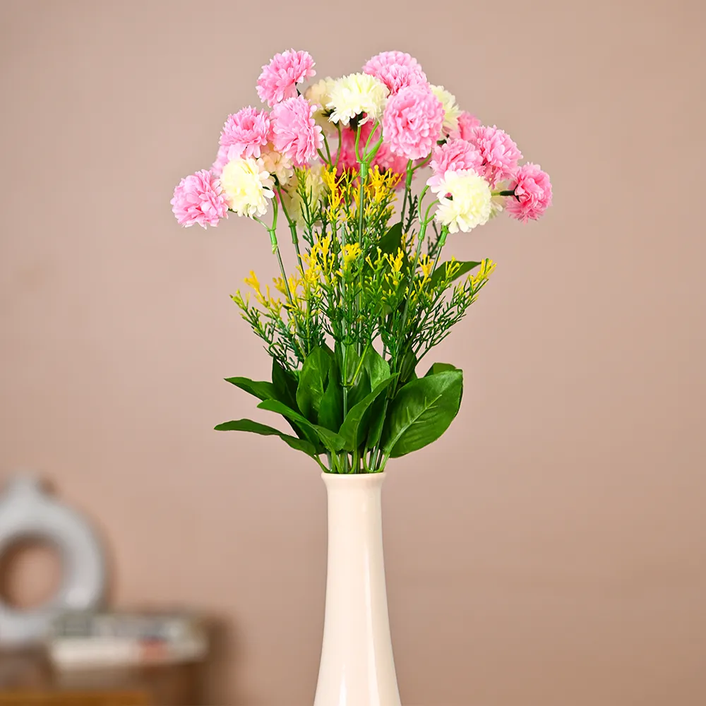 Pink & Light Yellow Bunch Of Artificial Daisy