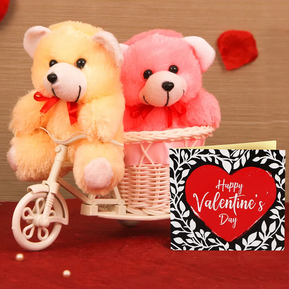 Pink Peach-Coloured 4-Pieces Valentine Gift Set