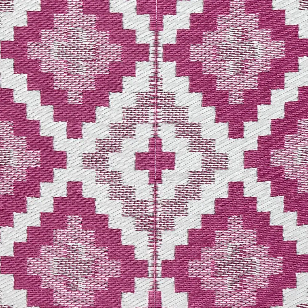 Pink & White Aztec Pattern Big Floor Mat