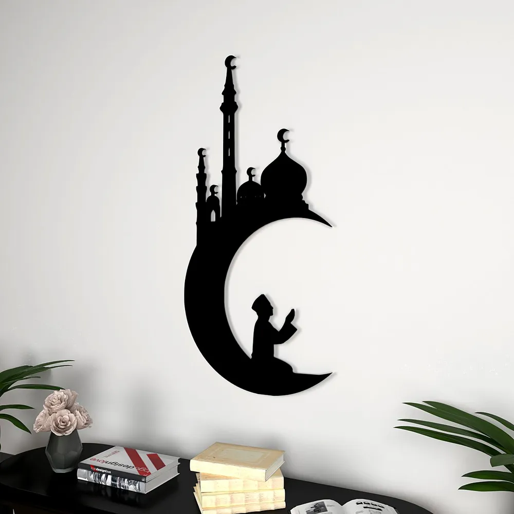 Pious Namaz Wooden Wall Hanging