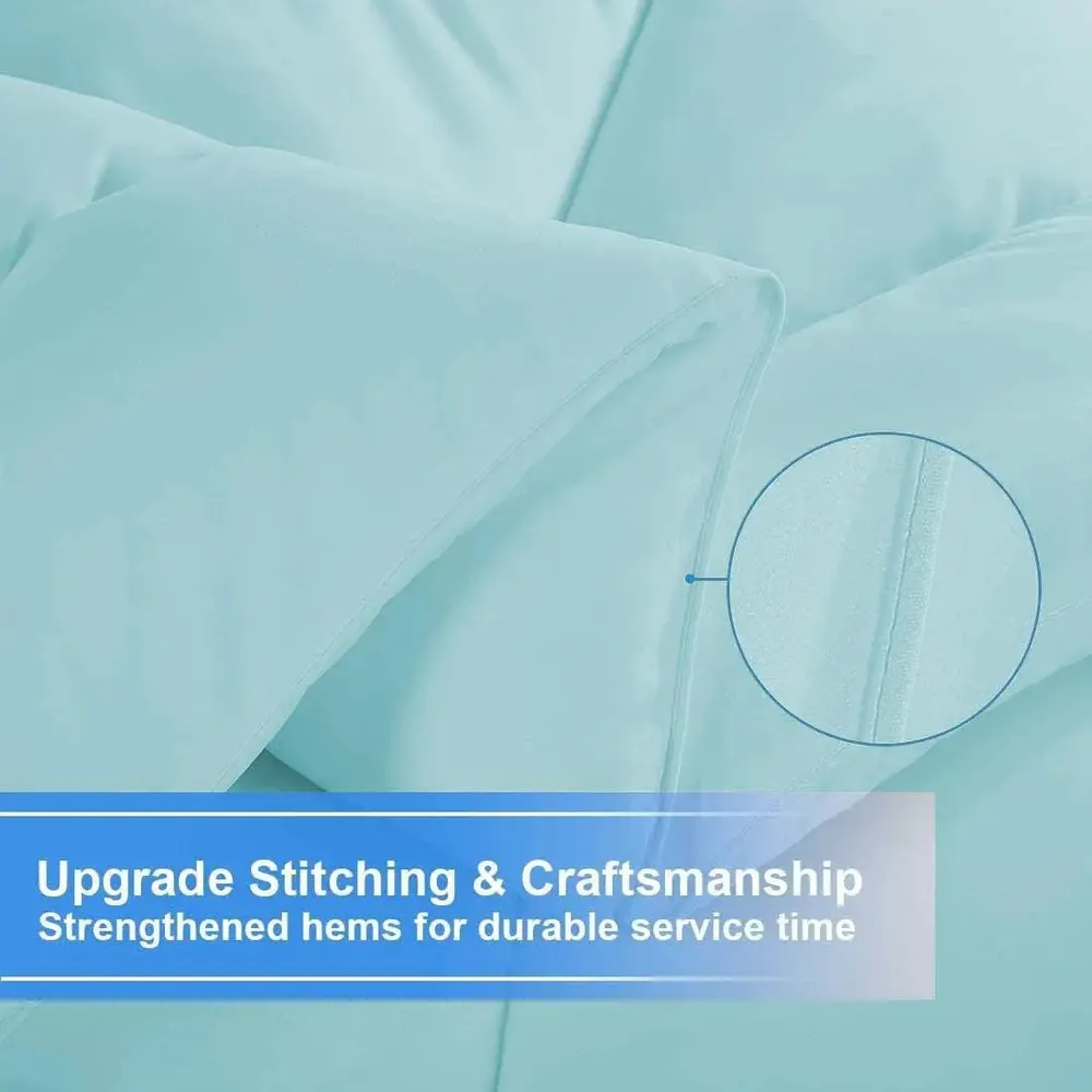 Pista Green Loosely Quilted Double Bed Comforter