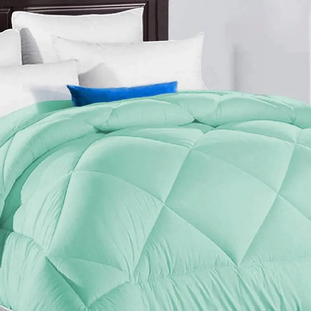 Pista Green Loosely Quilted Double Bed Comforter