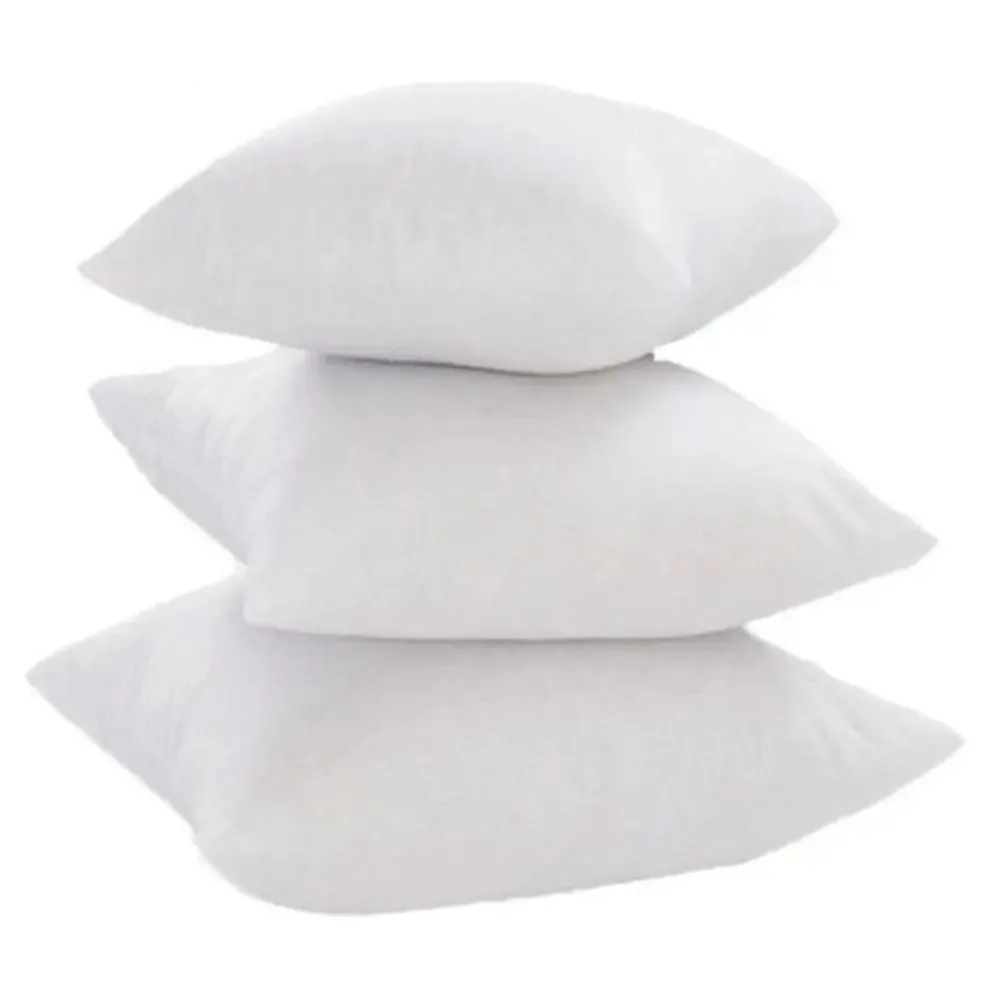 Plain White Poly-Fiber Cushion Fillers Set Of 2 (16" x 16")