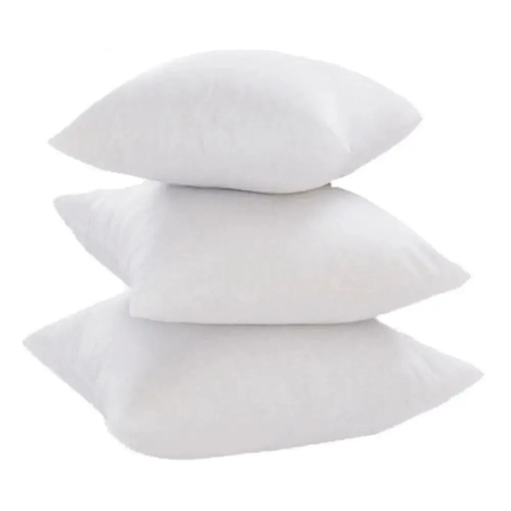 Plain White Poly-Fiber Cushion Fillers Set Of 2 (18" x 18")