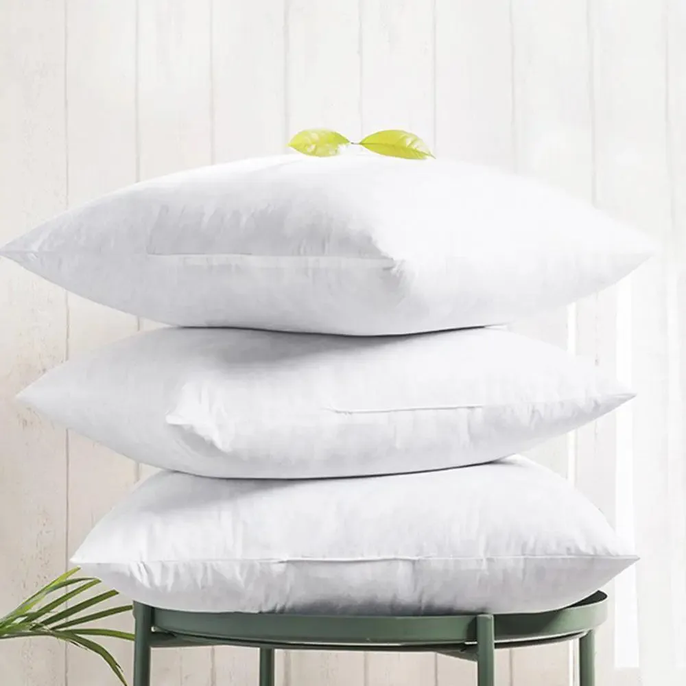 Plain White Poly-Fiber Cushion Fillers Set Of 2 (18" x 18")