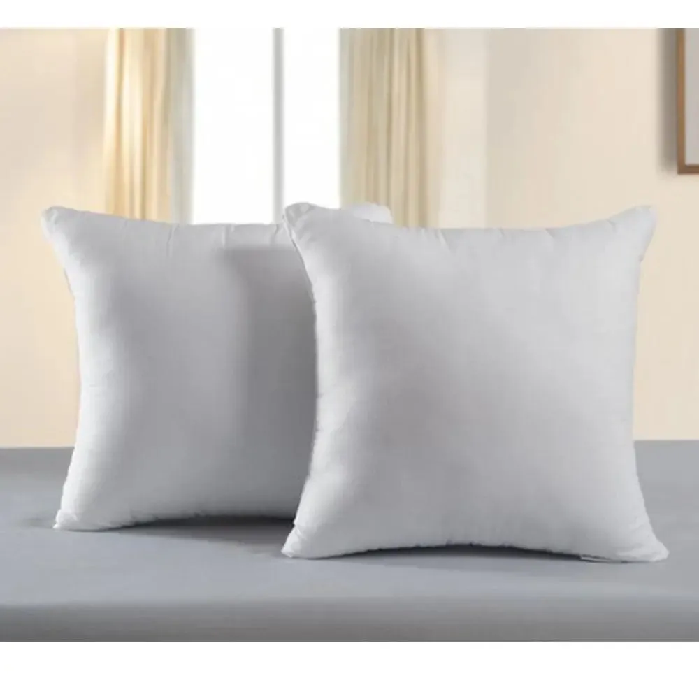 Plain White Poly-Fiber Cushion Fillers Set Of 2 (18" x 18")