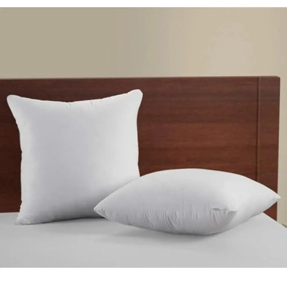 Plain White Poly-Fiber Cushion Fillers Set Of 2 (18" x 18")